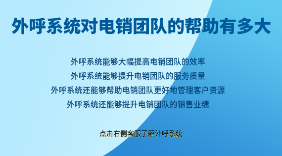 外呼系統(tǒng)對電銷團隊的幫助有多大