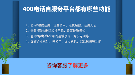 400電話自服務(wù)平臺有哪些功能