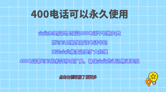 400電話是可以永久使用的