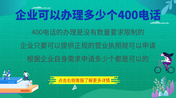 企業(yè)可以辦理多少個400電話