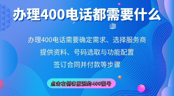 辦理400電話都需要什么