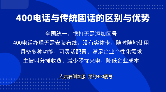 400電話與傳統(tǒng)固話的區(qū)別與優(yōu)勢