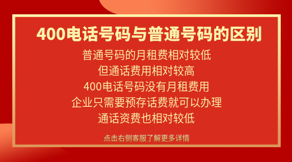 400電話號(hào)碼與普通號(hào)碼的區(qū)別